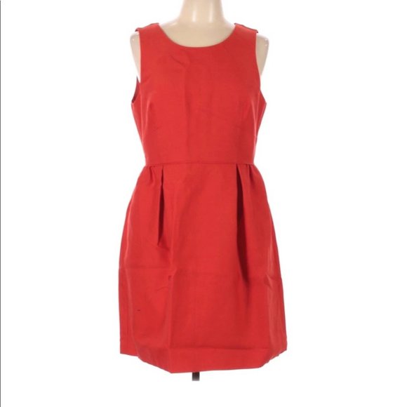 J. Crew Dresses & Skirts - J. Crew Wool/Silk lined Redorange Dress.  SZ 4